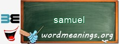 WordMeaning blackboard for samuel